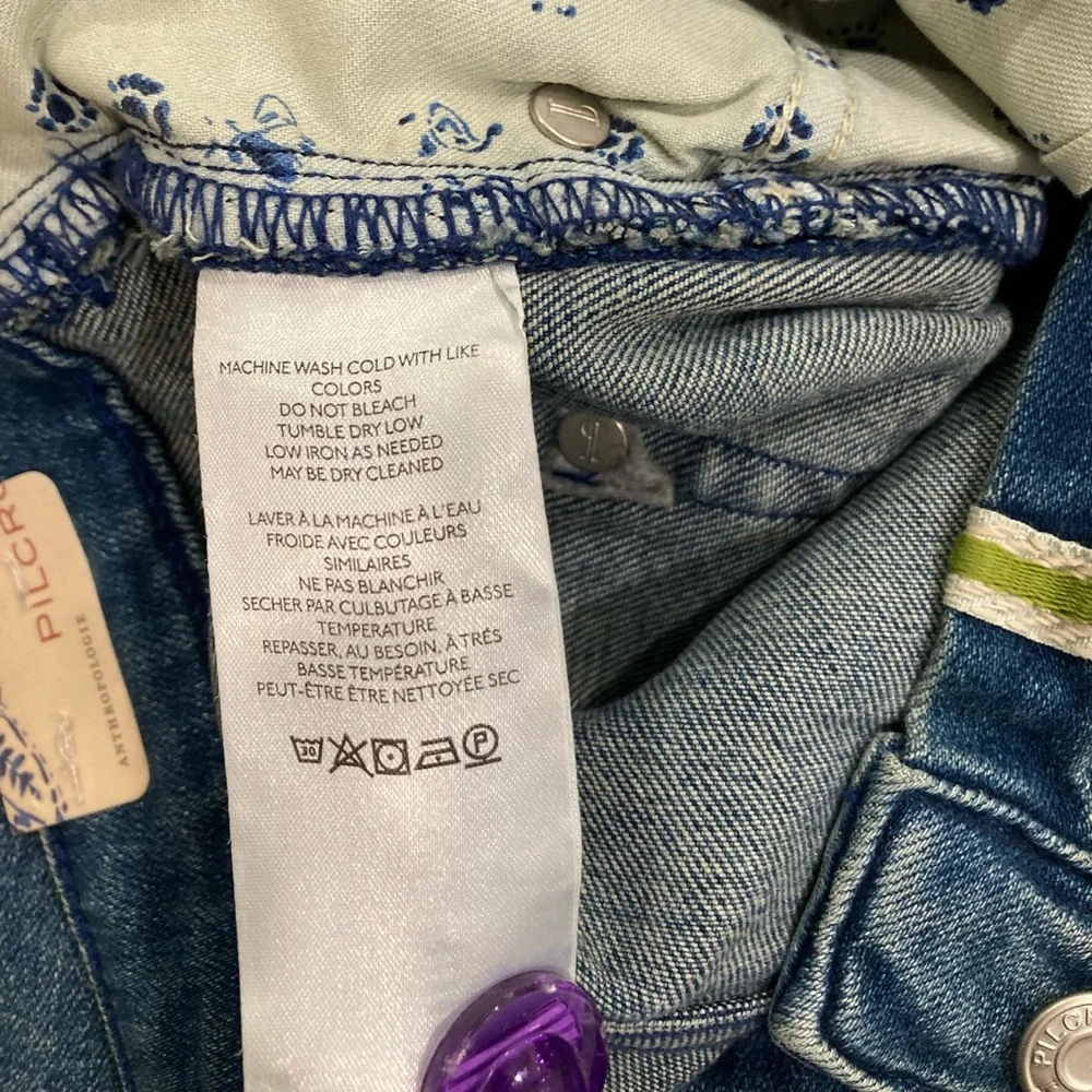 New nwt Pilcro Icon Anthropologie High Rise Distressed Blue Jeans - Picture 10 of 16
